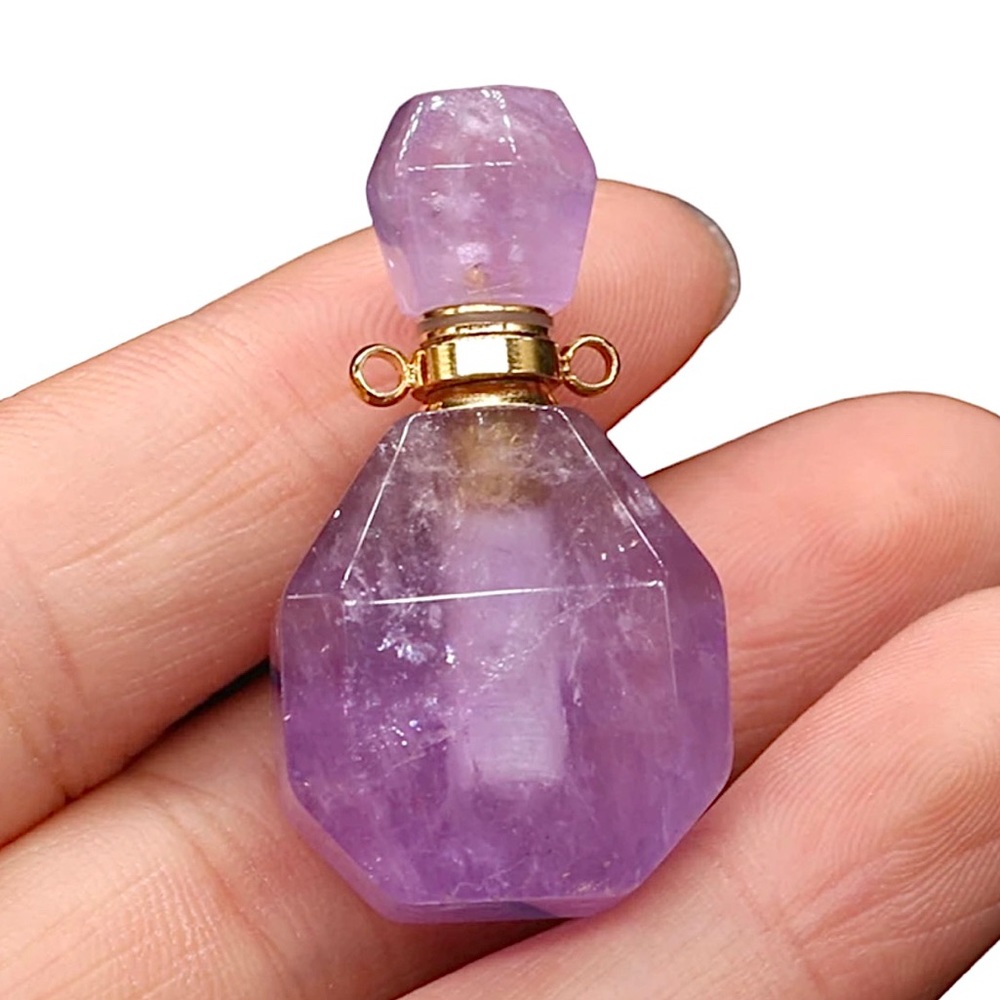 Amethyst Perfume Necklace Pendant